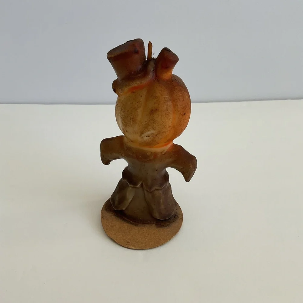 Vintage Gurley Scarecrow Pumpkin Candle